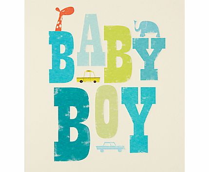 Art File Baby Boy New Baby Card