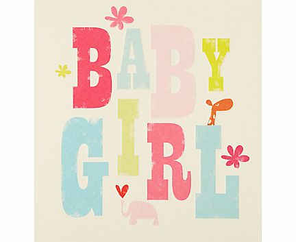 Art File Baby Girl New Baby Card