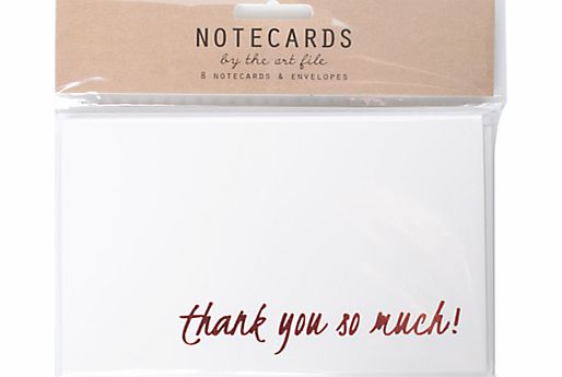 Art File Foiled Thank You Notecards, Pack of 8