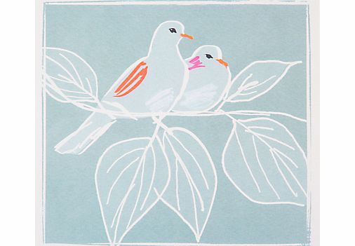 Art Press Doves On Branch Greeting Card