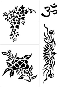 Art Tattoo Stencil - Asian Flora (AT-E05)