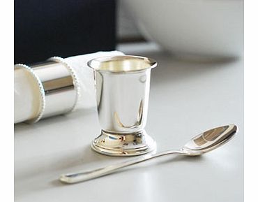 Silver Plate Egg Cup Napkin  Spoon