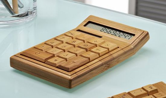 Artis Large Chunky Handmade Crafted Bamboo Wooden Calculator