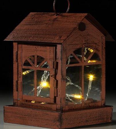 Artis Metal Rustic House Light Hanging Lantern LED Garden Table Lamp