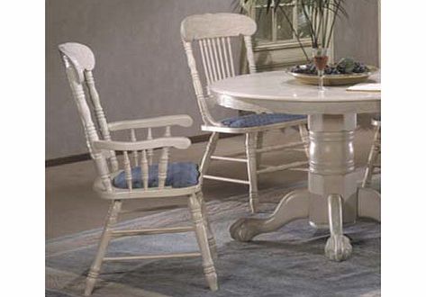 Richmona White Carver Chairs (pair) - WHILE