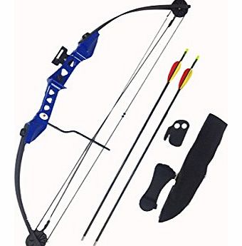 ASD Archery Light Adult Blue Compound Bow and Arrows Set (Fully Adjustable)