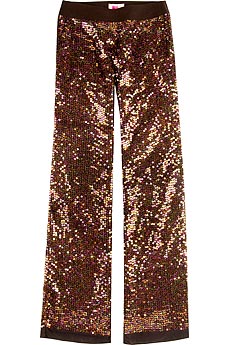 Multi-colored sequined Palazzo pants