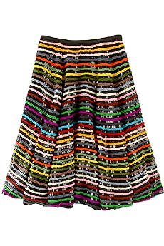 Ashish Rainbow striped skirt