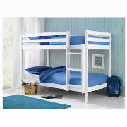 Ashley Pine Twin Bunk Bed, White with Comfykids