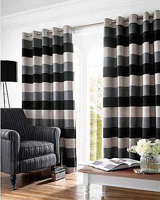 Bromley Eyelet Curtain - 117x137cm - Slate