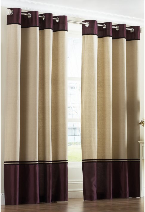 Jackson Berry Lined Eyelet Curtains