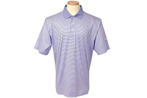 Ashworth Mens Double Mercerised Interlock Stripe Polo