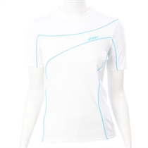 asics White Peric Short Sleeve Roll Neck Top