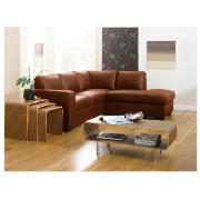 Aspen leather right hand facing corner sofa,