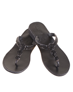Aspiga Black Triple Disc Sandals