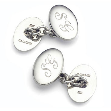 Double Domed Silver Cufflinks