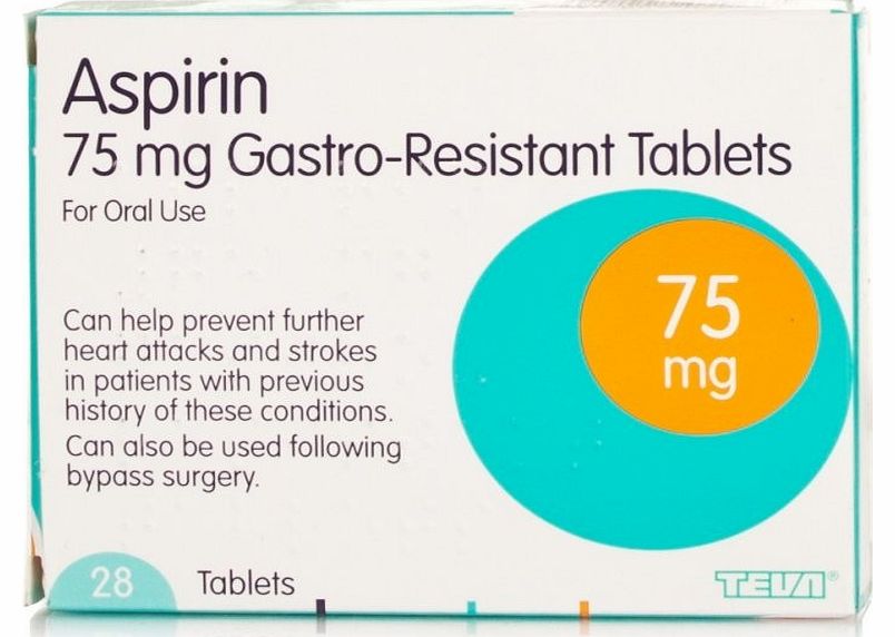 Aspirin E/C Tablet 75mg 28 Pack