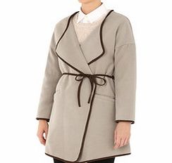 Assuili Beige and brown wool blend jacket