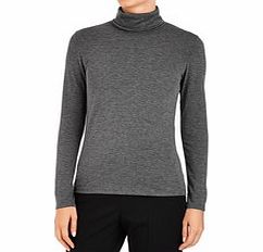 Assuili Grey long-sleeved turtle neck top