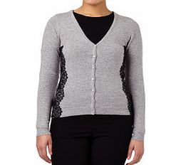 Assuili Grey V-neck cashmere blend cardigan