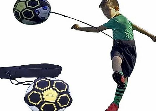 Asteri Products Football Kick Trainer Solo Soccer Practice Training Aid Control Skills Adjustable Waist Belt