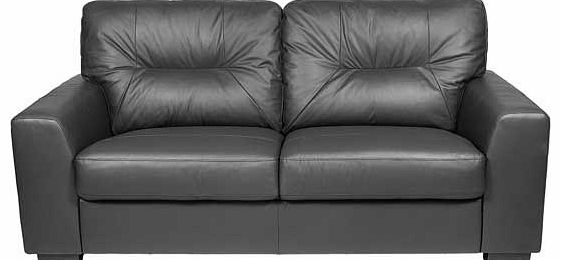 Aston Large Leather Sofa - Black