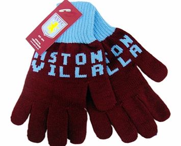 Aston Villa Accessories  Aston Villa FC Adult Woven Gloves