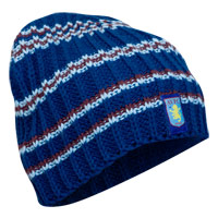Aston Villa Cable Knit Hat - Navy/Claret/Sky.