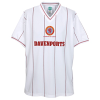 Aston Villa Davenports 1982 Away Shirt - White.