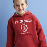 Aston Villa Hoodie - Claret - Boys.