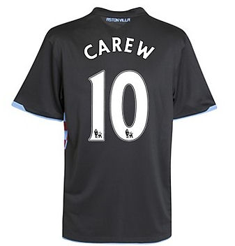 Nike 2010-11 Aston Villa Nike Away Shirt (Carew 10)