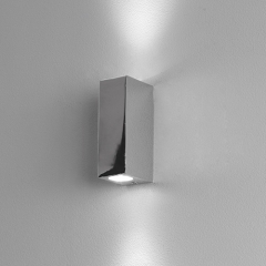 Bloc Chrome LED Bathroom Wall Light