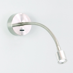 Fosso Switched Polished Nickel LED Wall Light