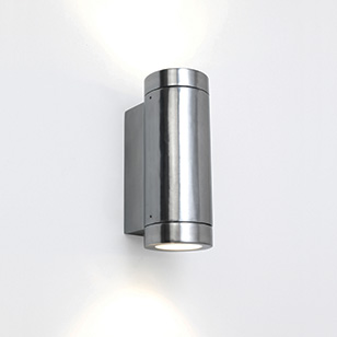 Porto Modern Wall Light In Polished Aluminium That Directs Light Both Up And Down