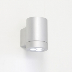 Porto Single LED Outdoor Wall Light in Silver