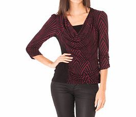 ASTUCES PARIS Black and red printed top