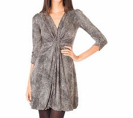 ASTUCES PARIS Black printed mini dress