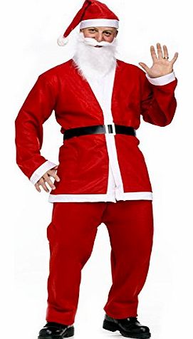 Adult Santa Suit Father Christmas Costume Xmas Outfit (One Size, Santa Suit)