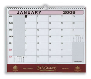 At-a-Glance 2008 Flip-over Wall Calendar Month