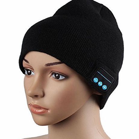 atdoshop  1PC Unisex Warm Hat Smart Cap Bluetooth Wireless Headset Headphone Speaker Mic (Black)