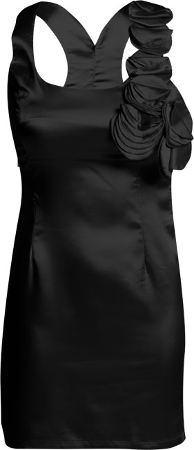 Athena satin flower tailored dress