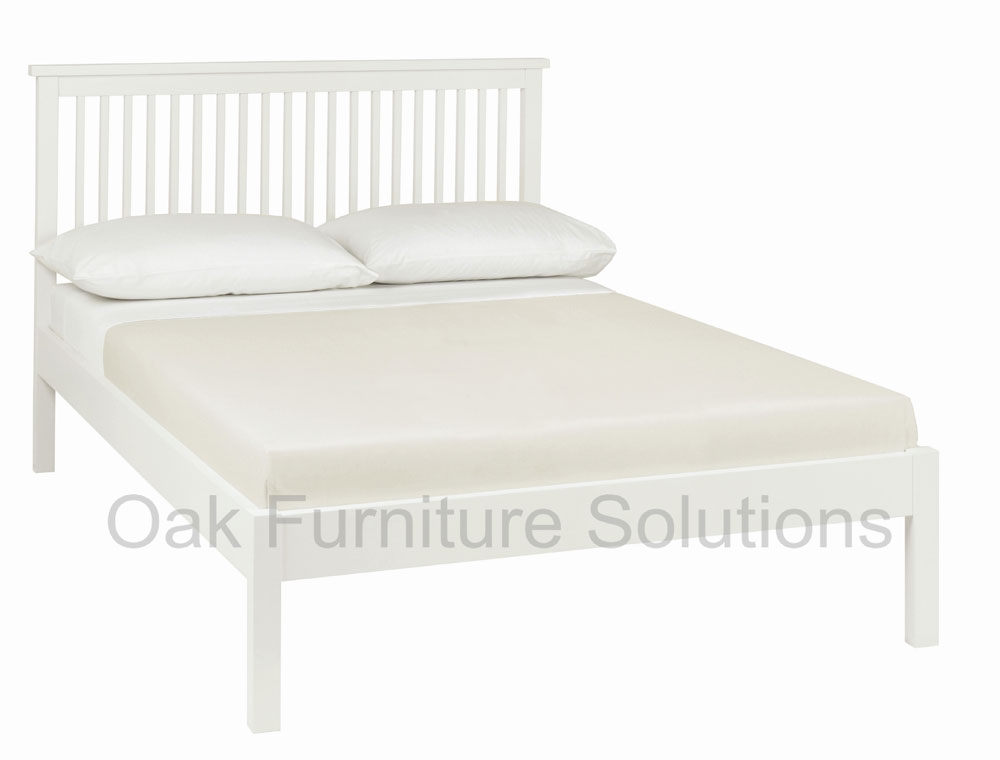 White Low Footend Bedstead - 135cm -