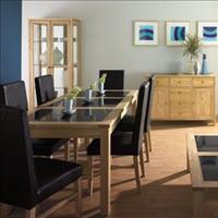 Large Dining Table & 4 Slatted Chairs