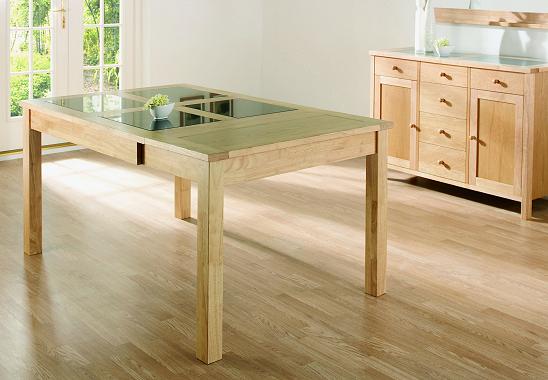 Square End Extension Dining Table