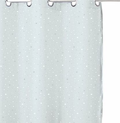Atmosphera Blackout Curtain Grey Stars for Childrens Bedroom