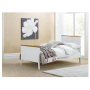 Single Bed, White & Pine And Airsprung