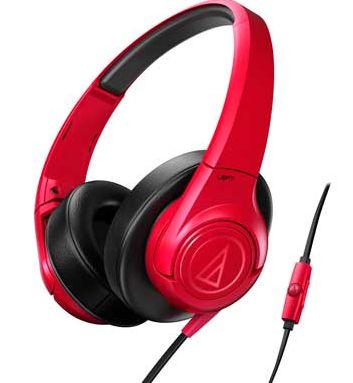 Audio Technica AX3iS Over-Ear Headphones - Red