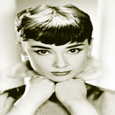 Audrey Hepburn Sepia Poster