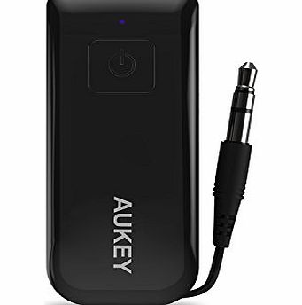Aukey Portable Bluetooth Wireless stereo Audio Transmitter (Not a Bluetooth Receiver) for TV, PC, Desktop, iPod, MP3/MP4, CD, DVD Player and other media players, A2DP amp; AptX Supported, Retractable