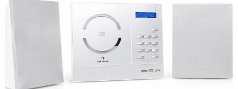  Vertical 130 Hi-If Stereo System (FM/Radio, Alarm Clock, MP3 Playback via CD Player & USB/SD Slots) - White